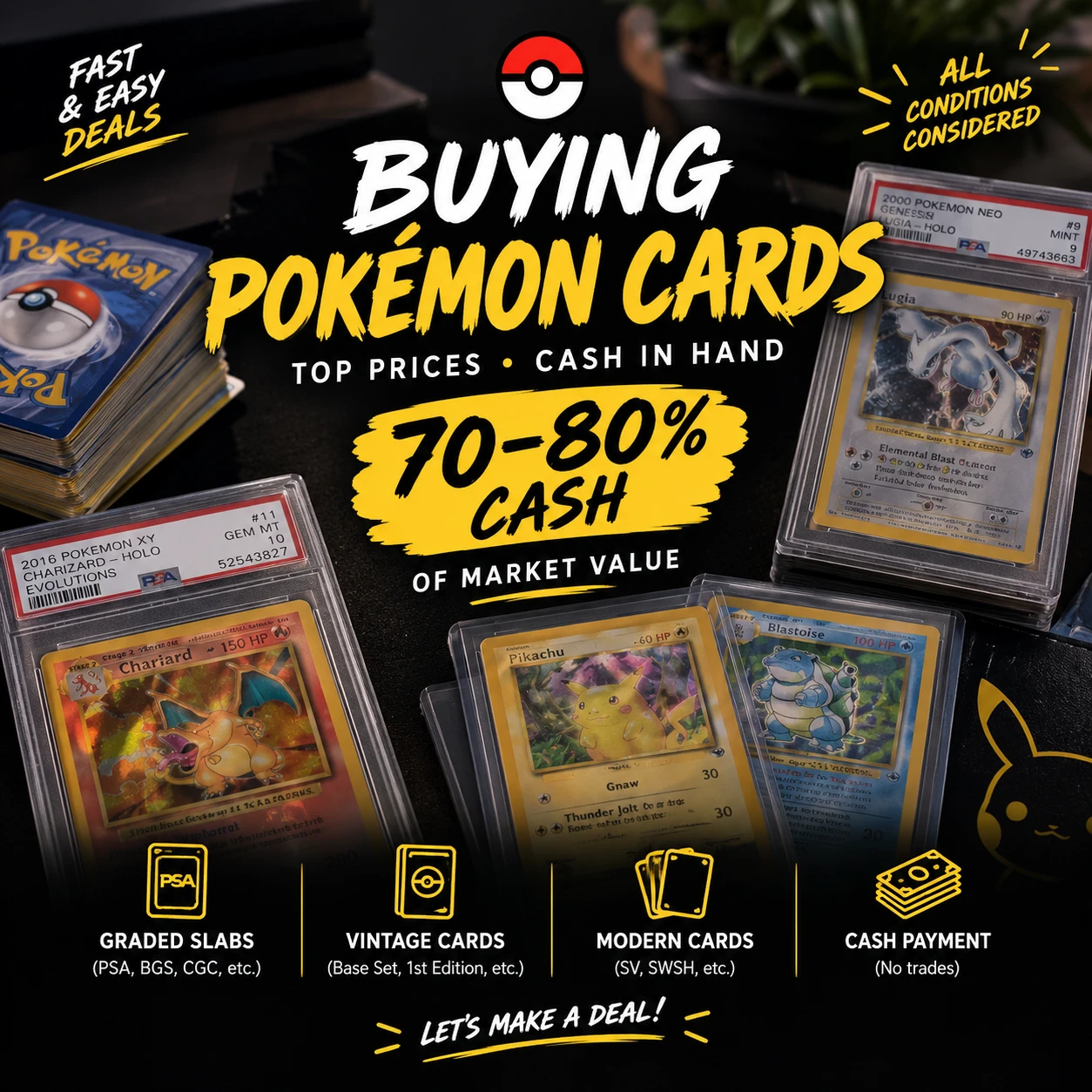 Buying Pokemon Cards - Cash Paid