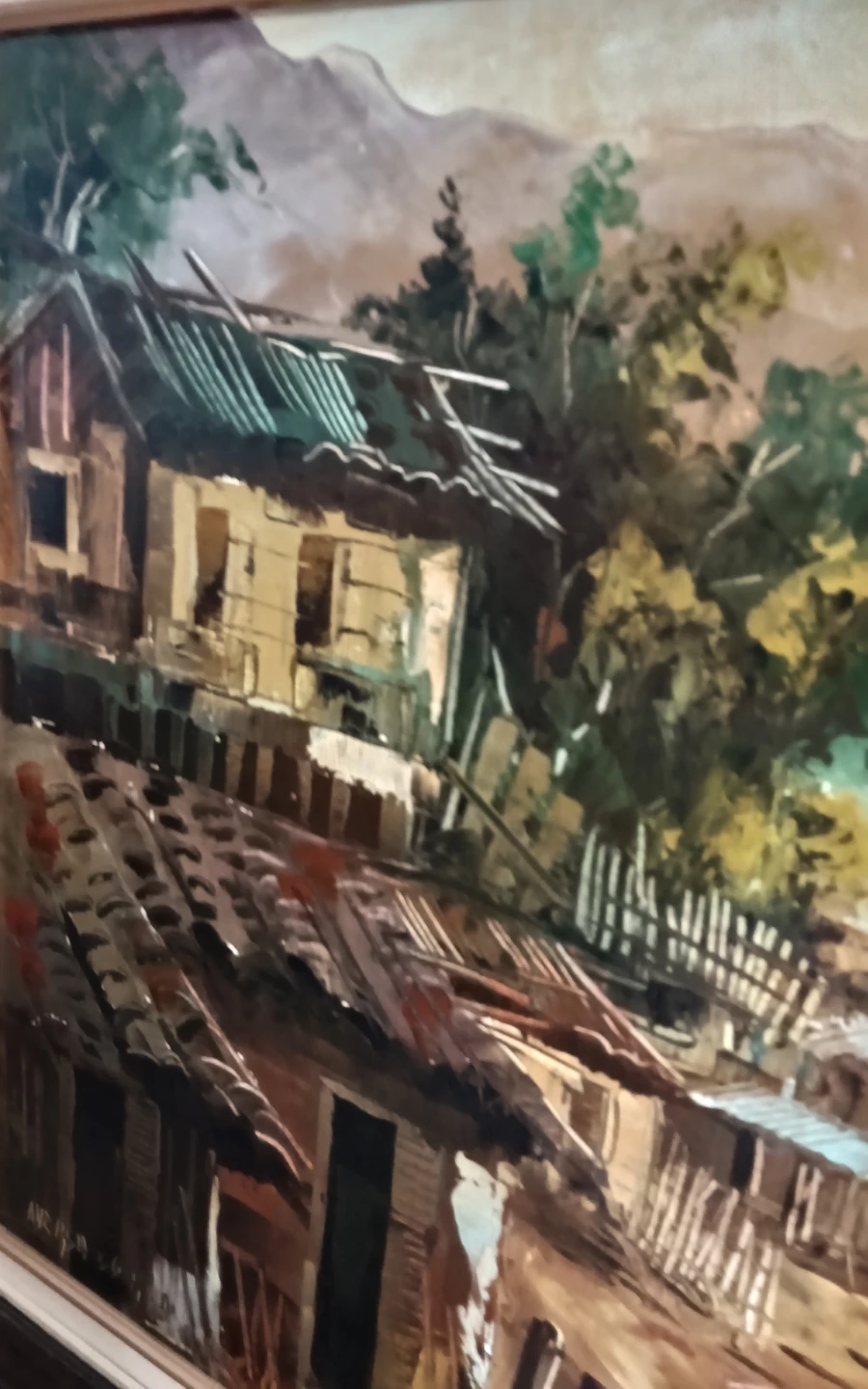 Oscar Aversa Original Oil Painting - Rio de Janeiro Favela - photo 2