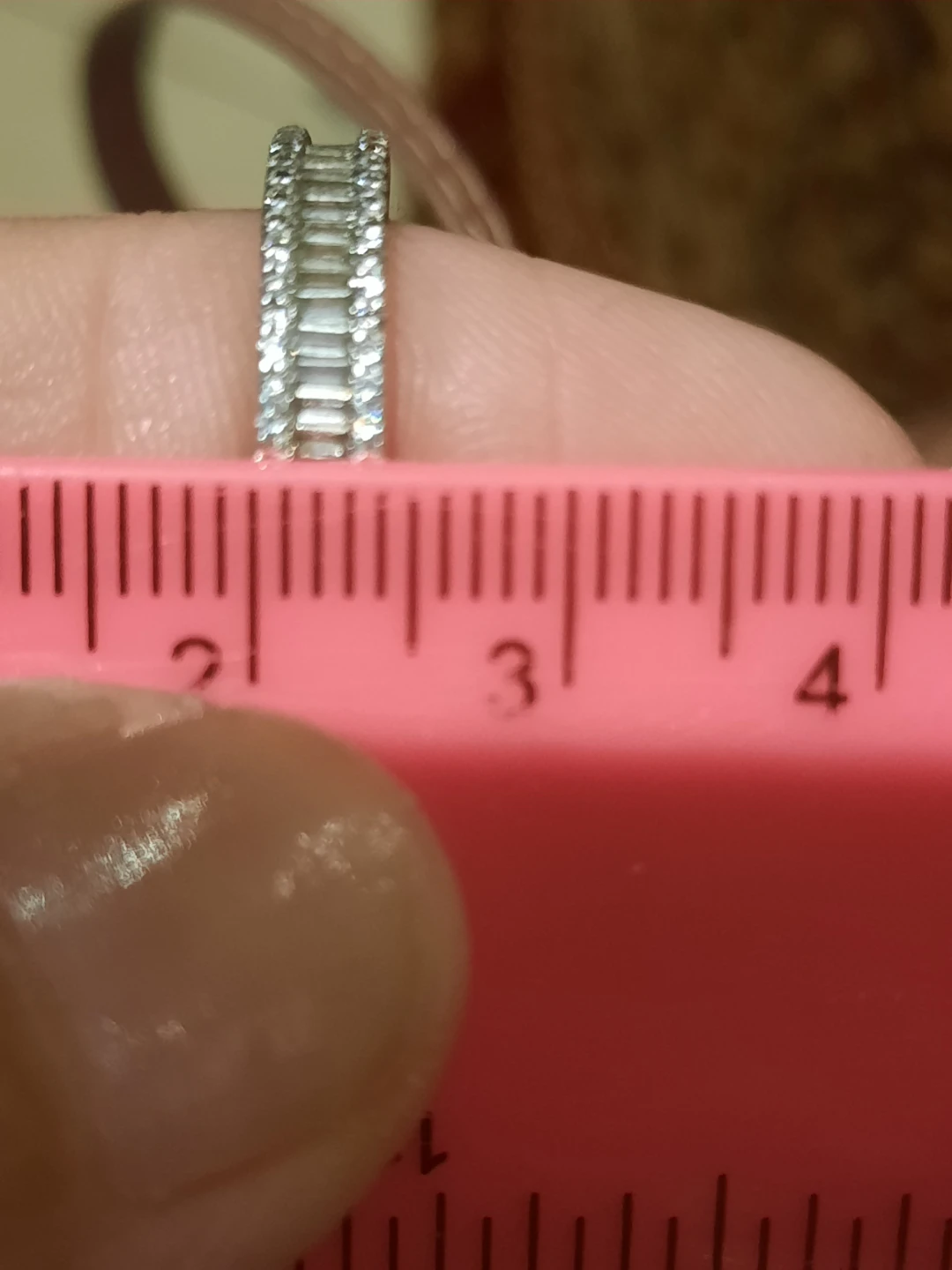 Baguette & Round 1/2 Eternity Band CZ Ring - photo 5