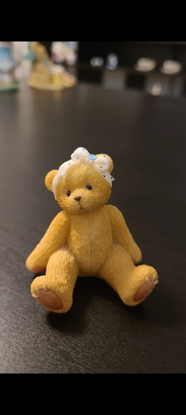 Cherished Teddies Figurine with polka dot bow