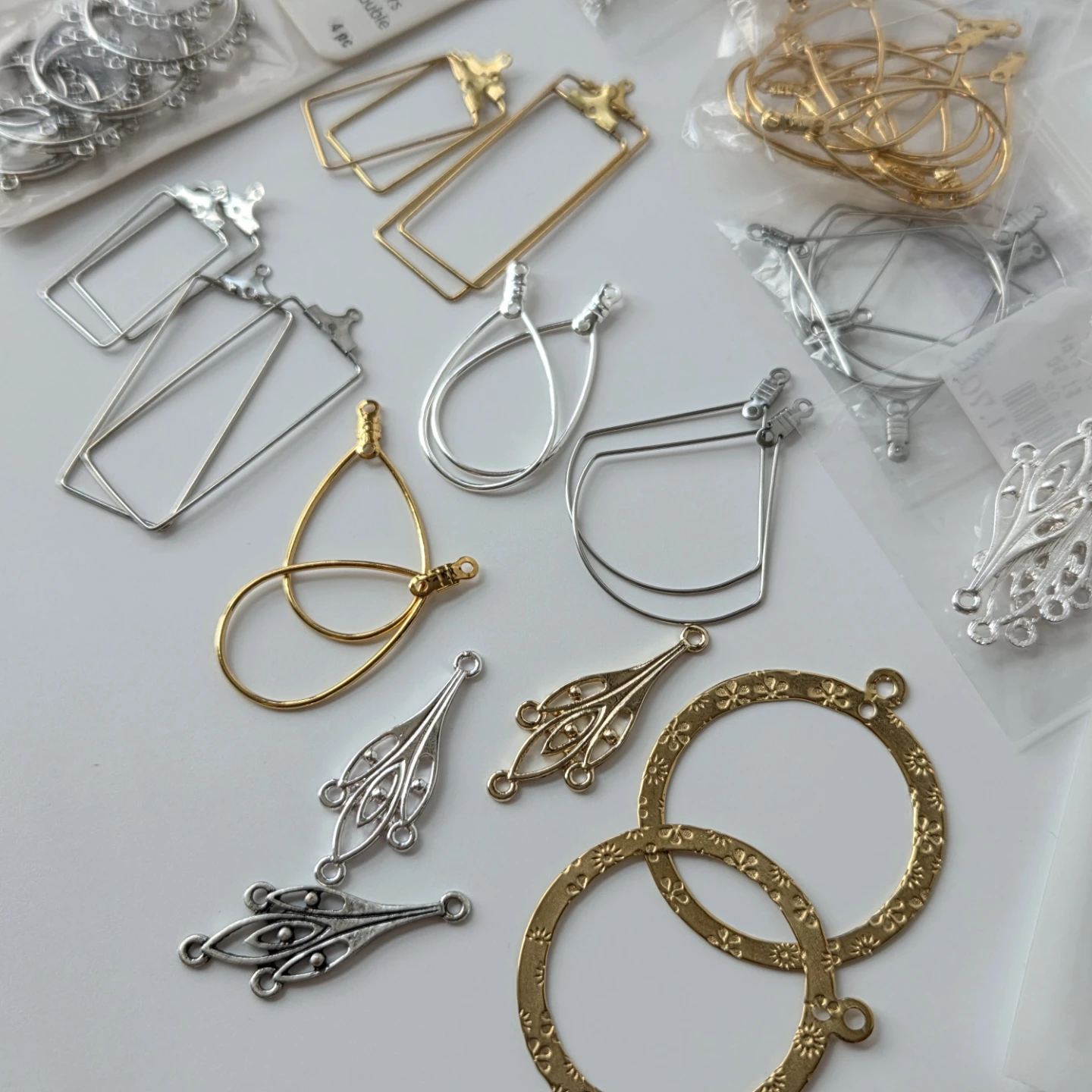 Earring Connectors &  Hoops - Various Shapes