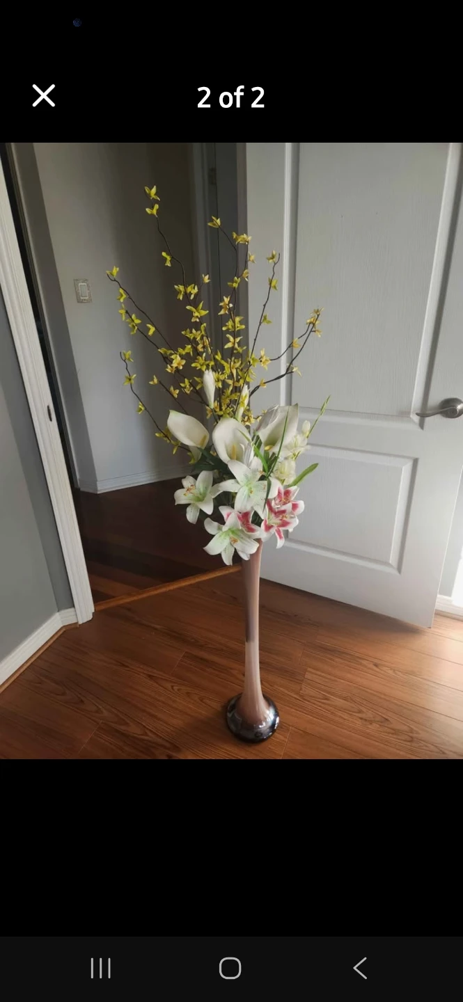Elegant slim/tall floor vase