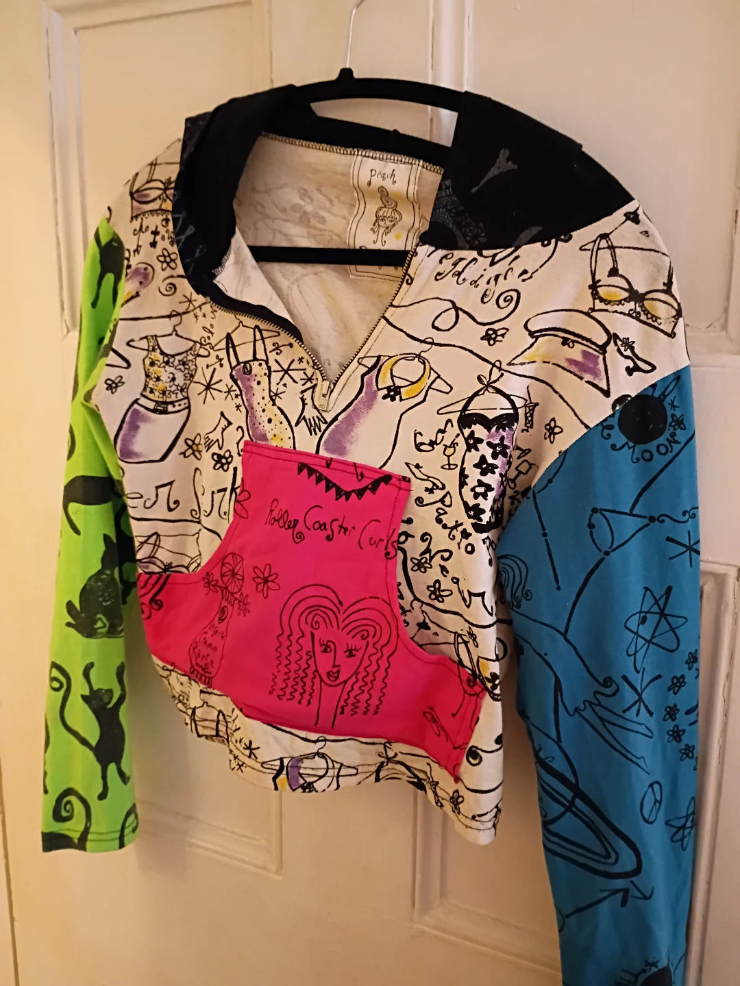 Peach Berserk Graphic Zip-Up Hoodie