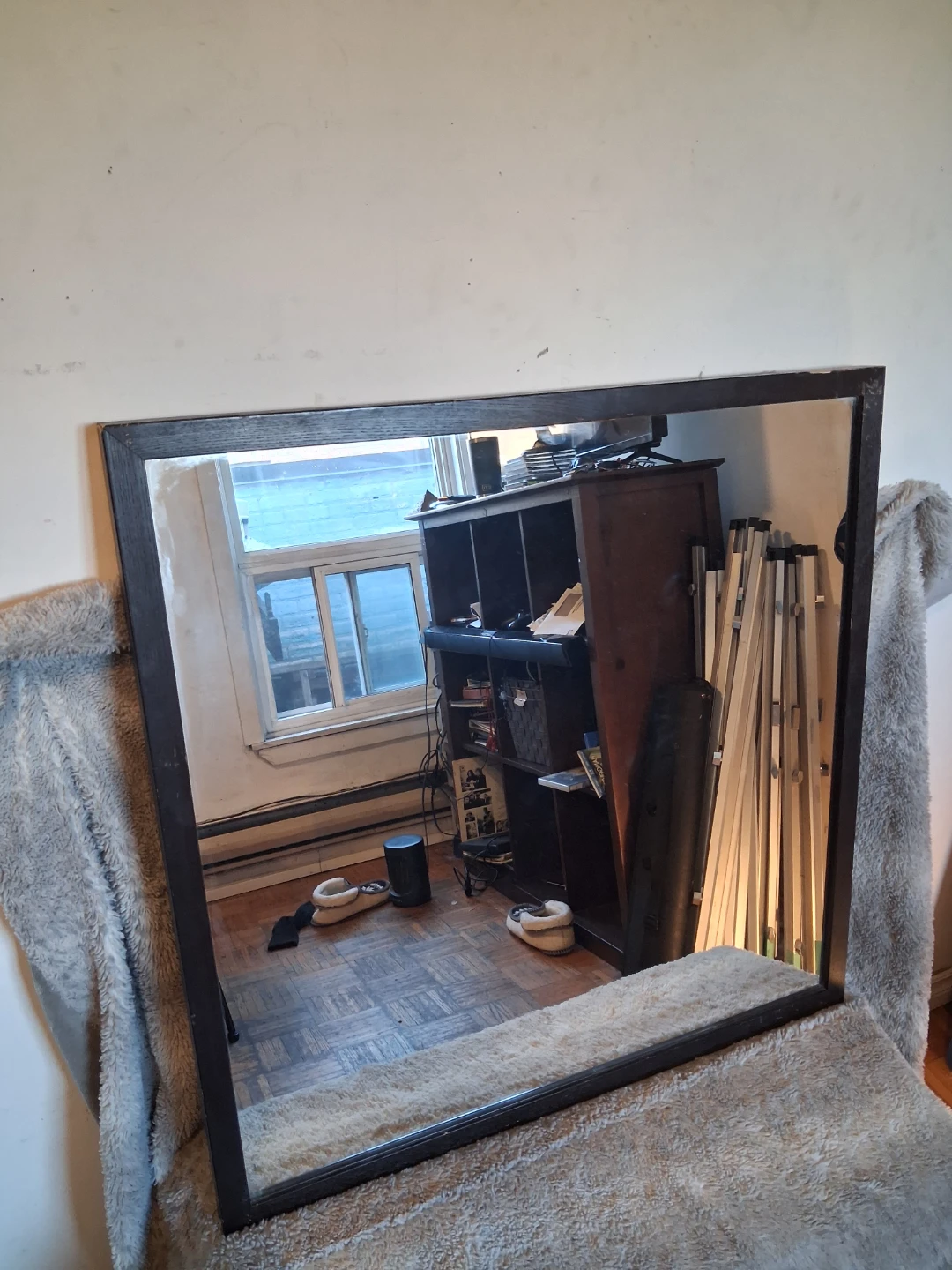 Large Wall Mirror with wooden frame - photo 2