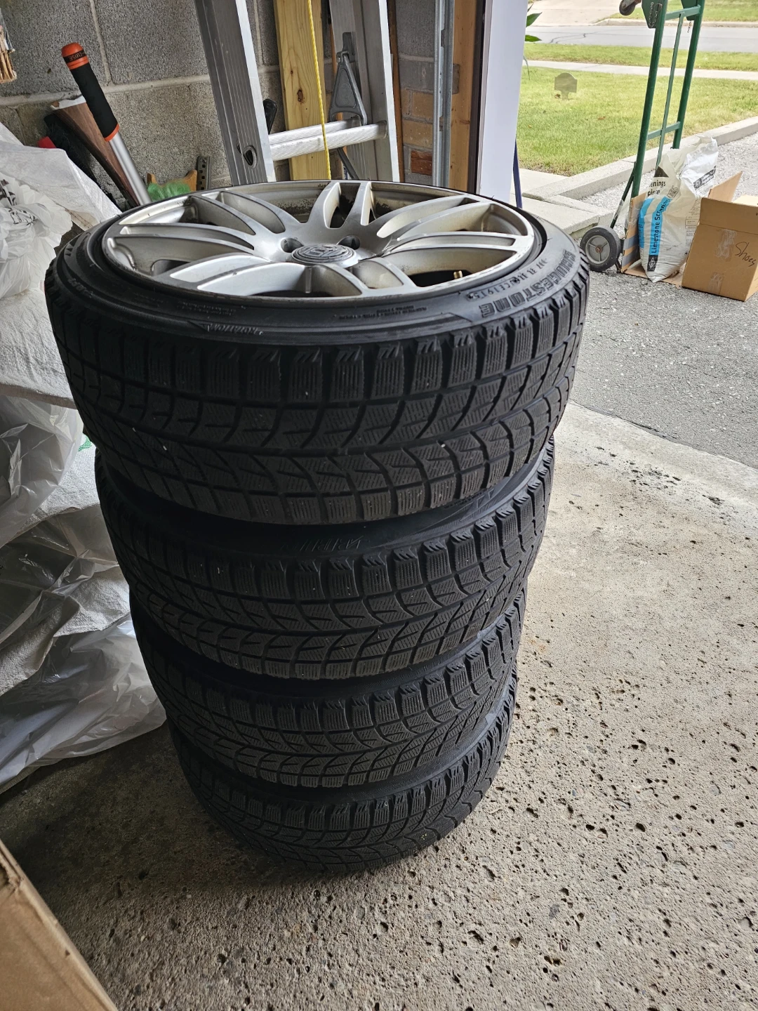 Set of 4 Bridgestone Blizzak 205/45R17 Tires - photo 2