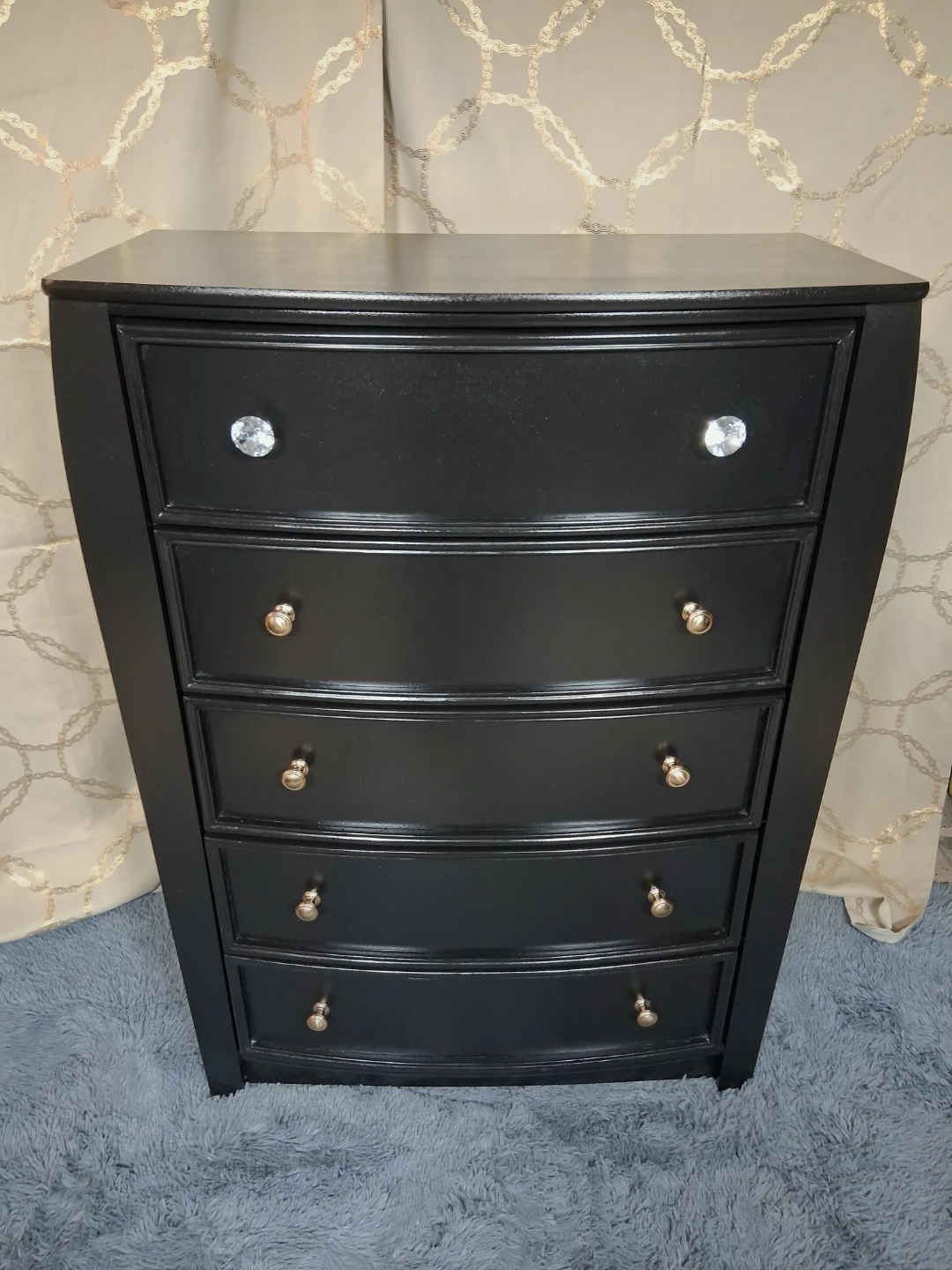 Black Five-Drawer Chest