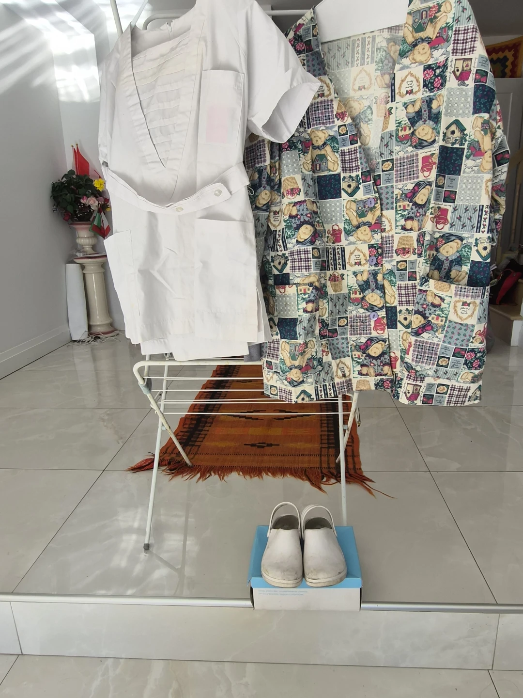 Nursing Uniform Set with White Clogs