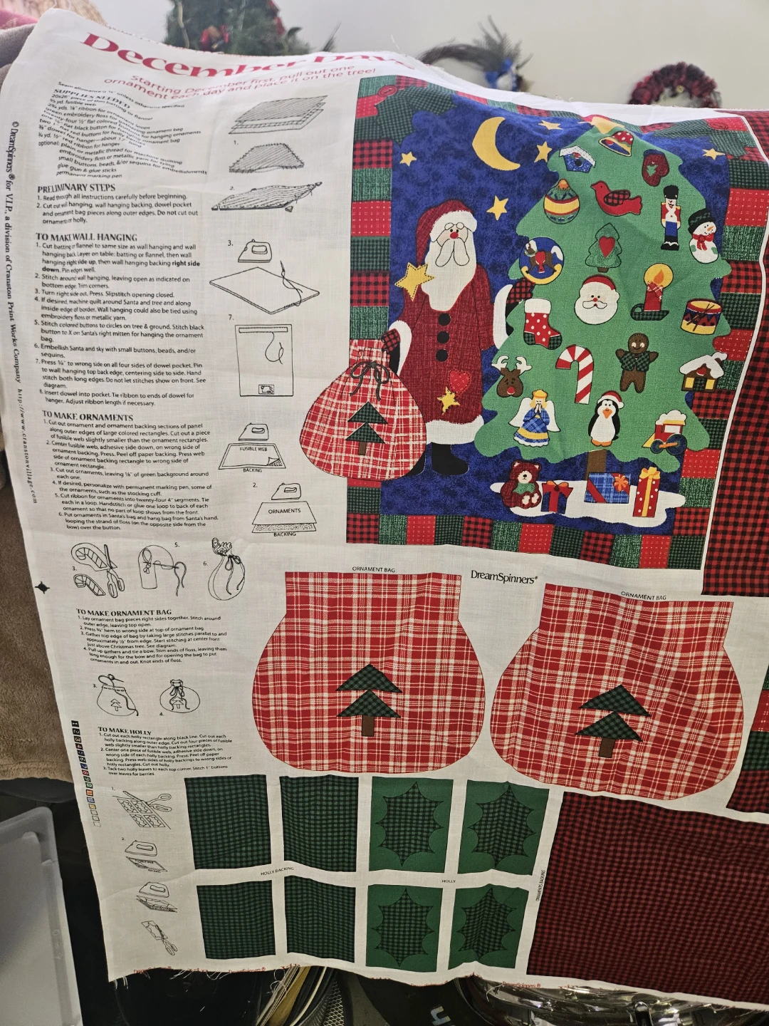 December Days Fabric Advent Calendar Panel