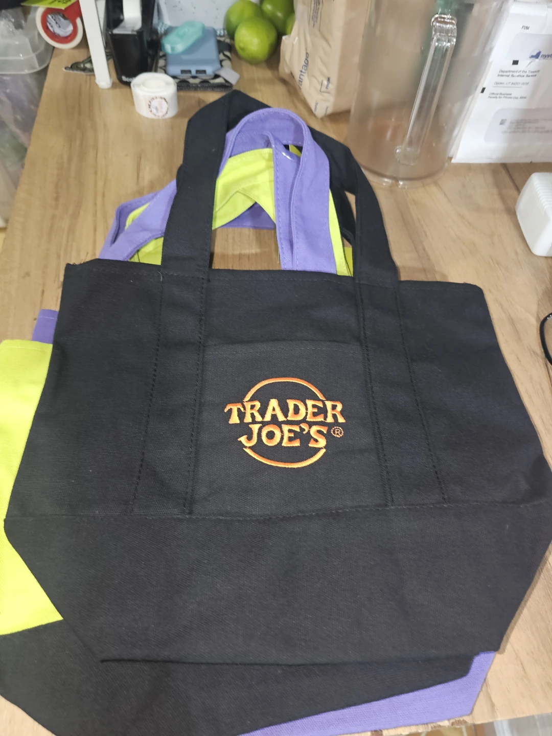 Trader Joe's Canvas Mini Tote Bags