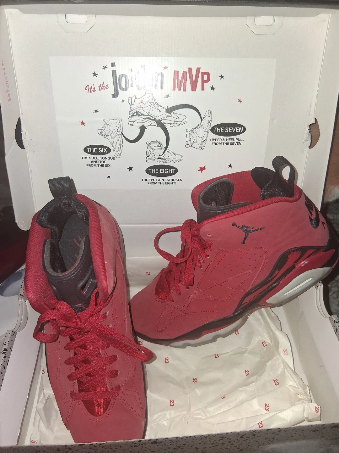 Nike Jordan MVP Basketball Shoes Red - photo 2