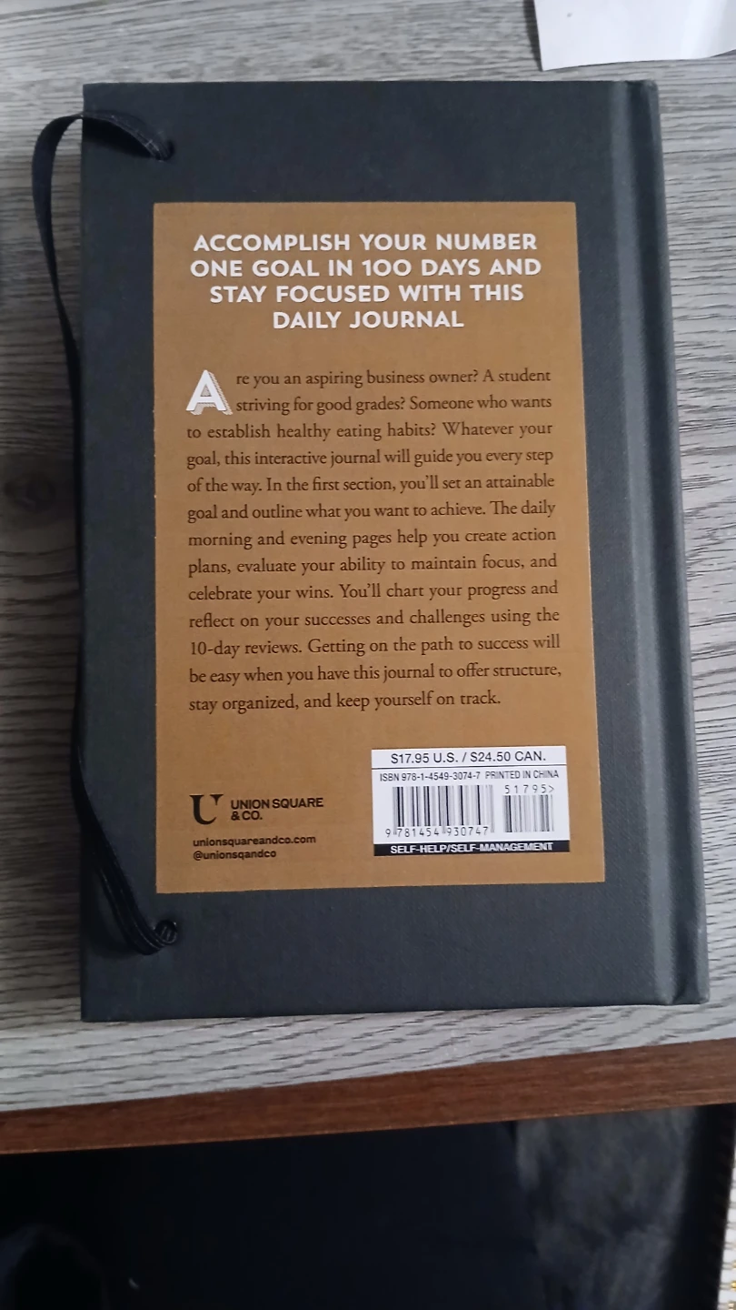 100 day goal journal - hardcover book - photo 2