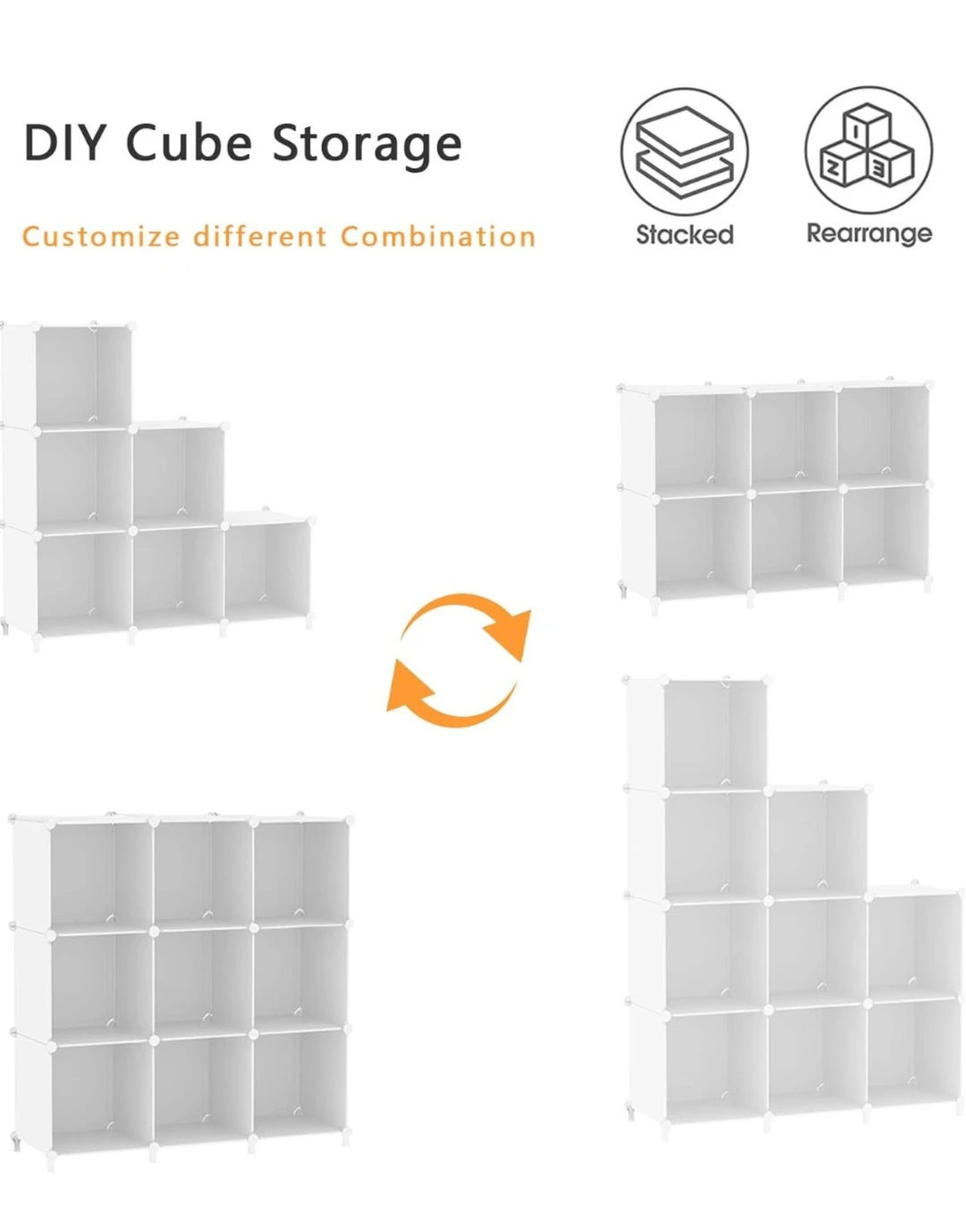 DIY White Modular Cube Storage Shelving - photo 5