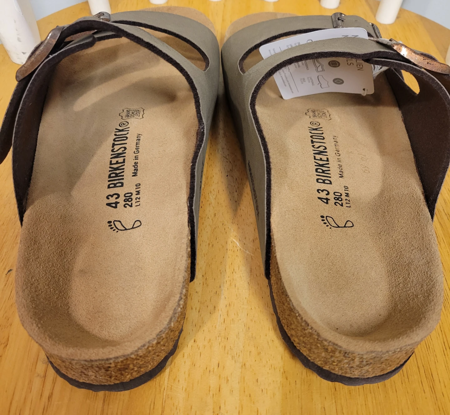 NEW Birkenstock Men Arizona Stone Sandals Sz 43 / 10 10.5 - photo 4