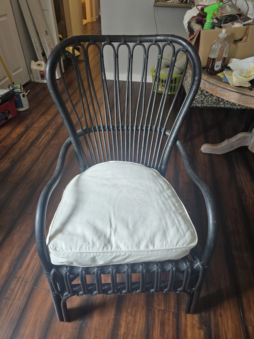 Black Rattan Accent Chair - photo 2