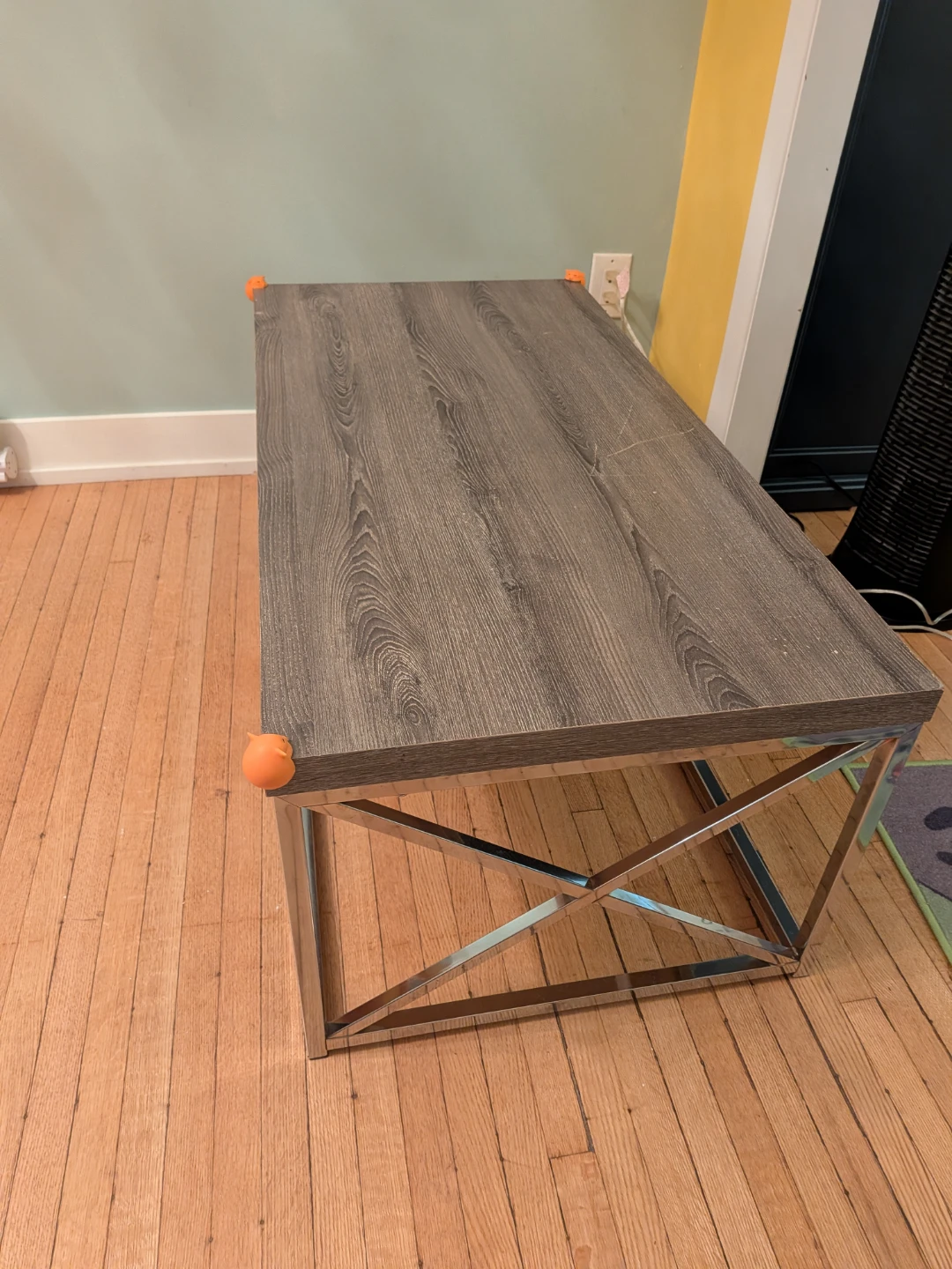Grey Wood Coffee Table with metal frame - photo 2
