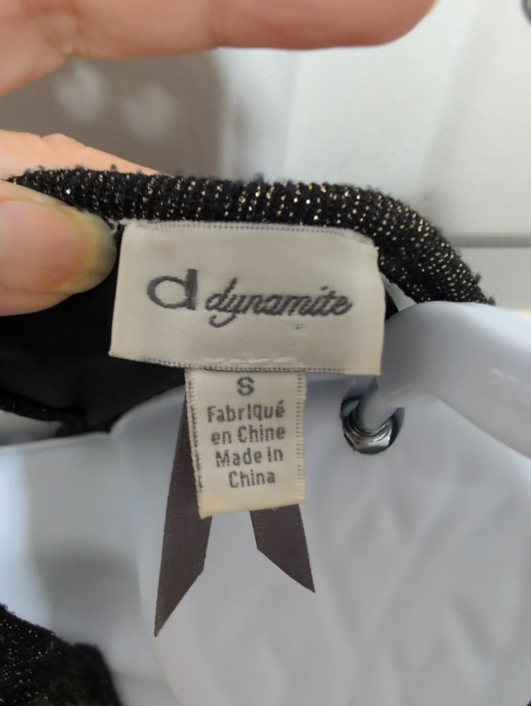 Dynamite Black Shimmer Tank Dress - photo 5