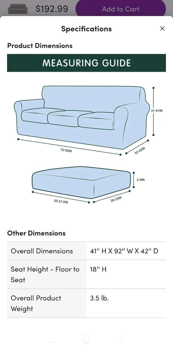Eider & Ivory Box Cushion Sofa Slipcover - Silver Gray - photo 2