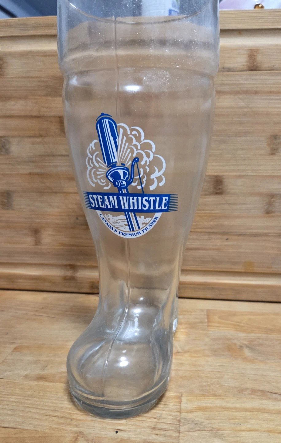 Steam Whistle Boot Beer Glass