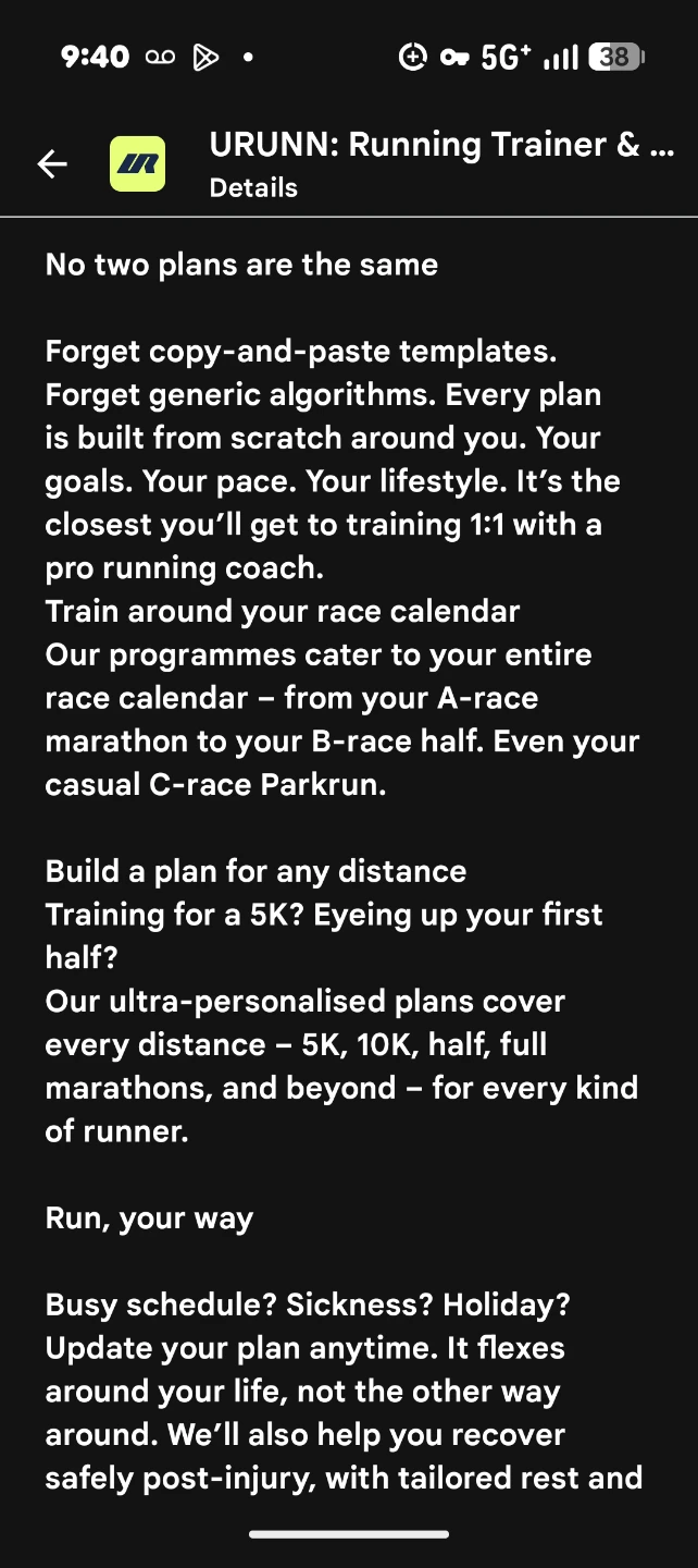 McDonald's Monopoly prize: 6month URUNN APP Running Plan - photo 4