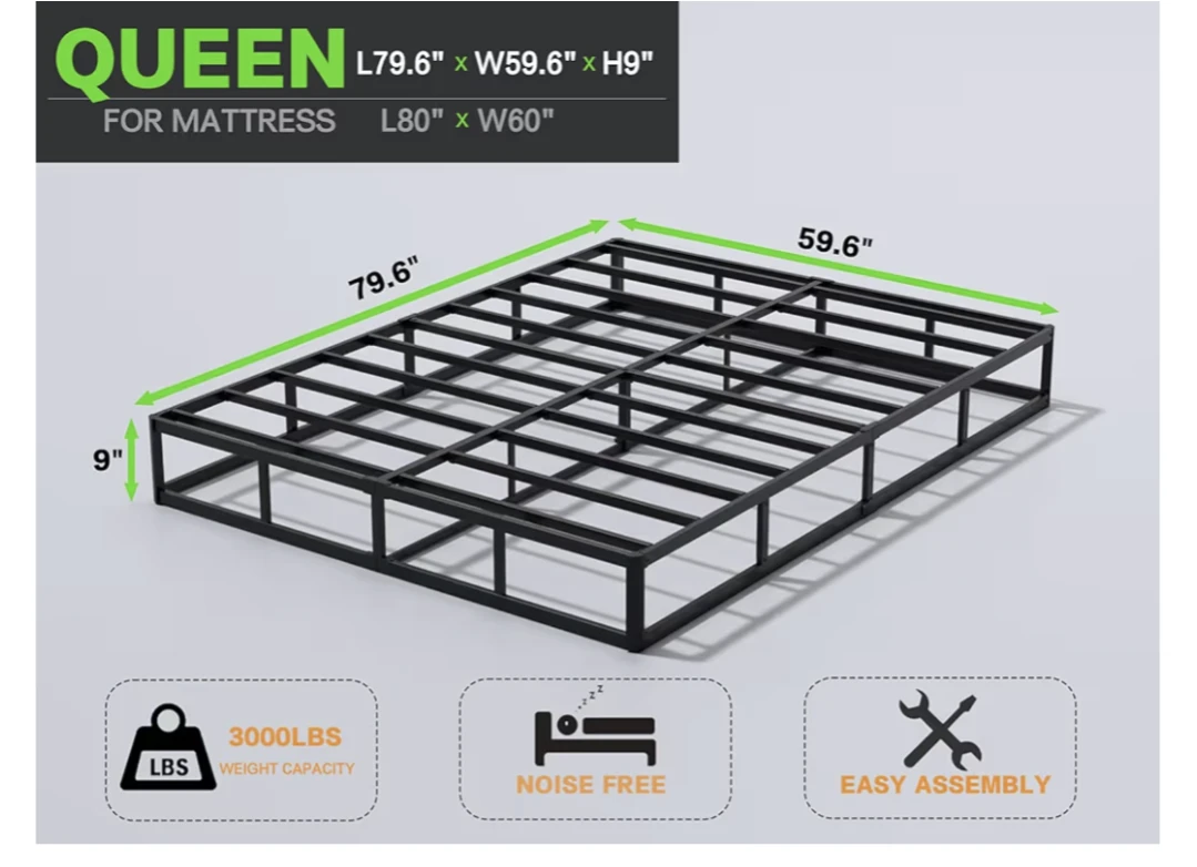 Queen Size Metal Bed Frame - photo 2