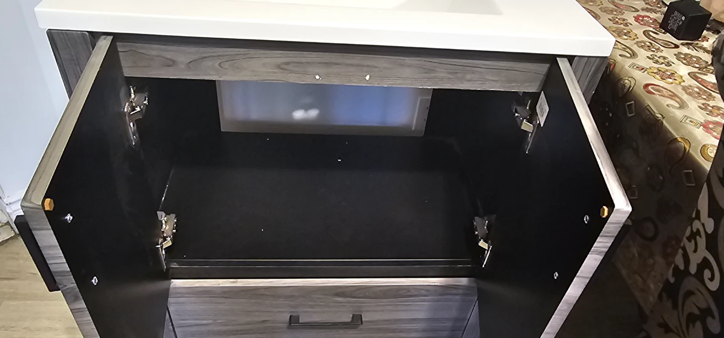 Bathroom Vanity with White Sink Top - photo 2