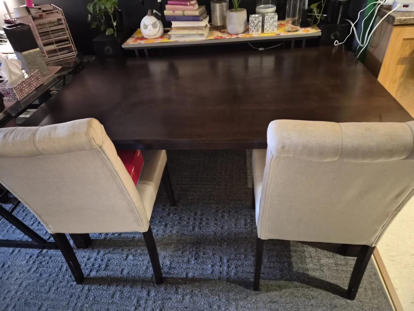 Dark CherryWood Dining Table