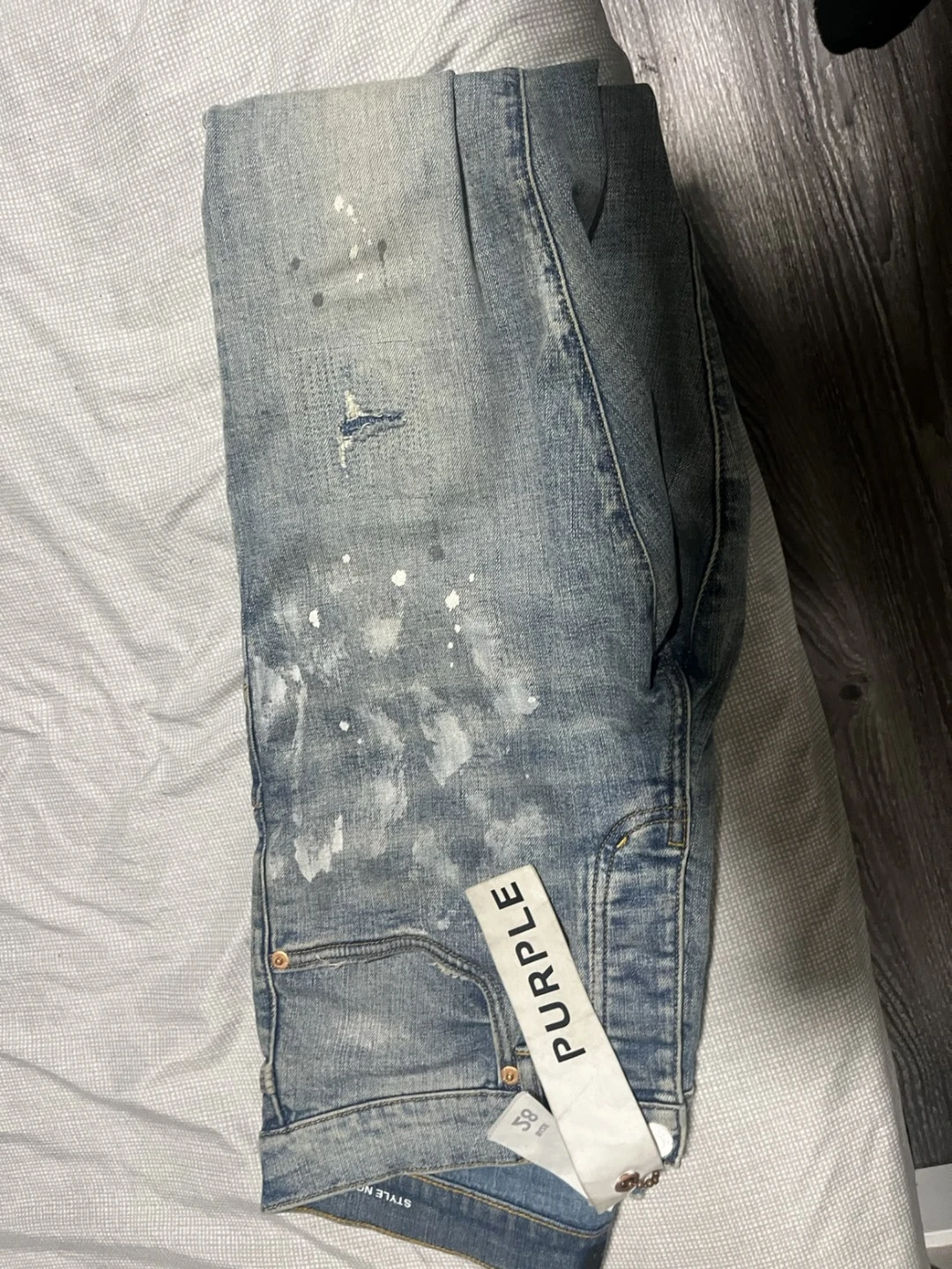Purple Brand Paint Splatter Jeans - photo 4