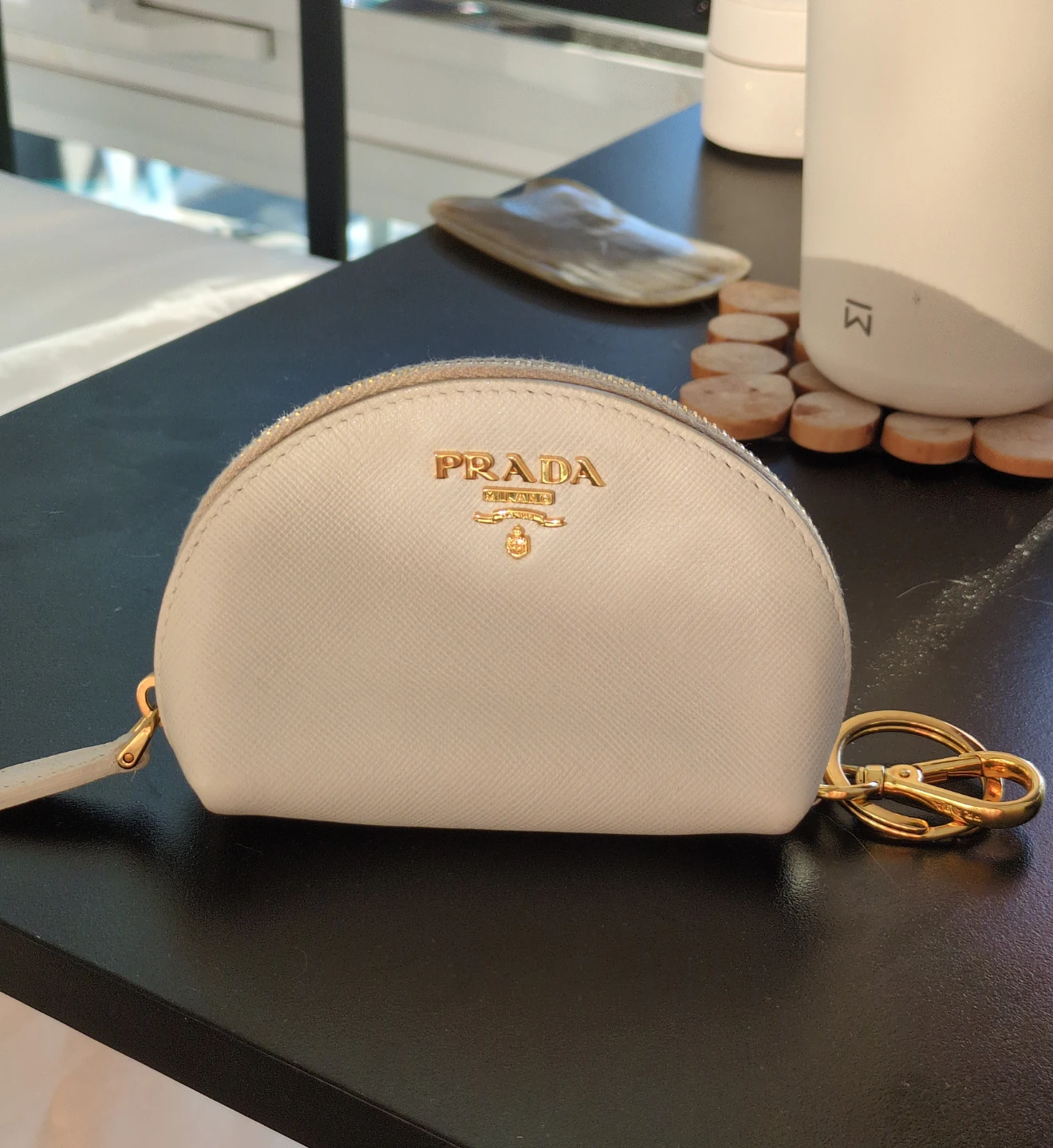 Prada Saffiano Leather Coin Pouch