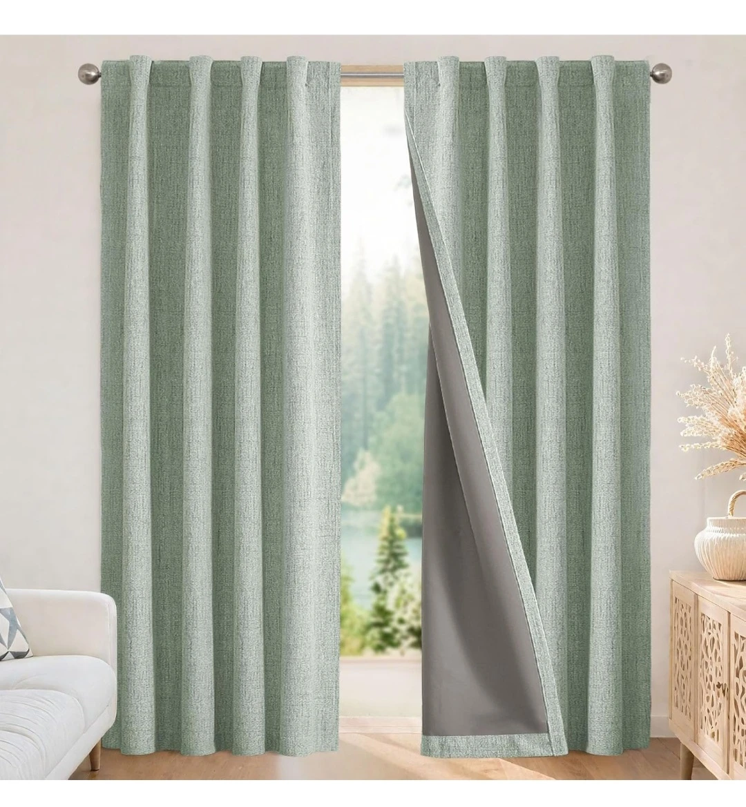 100% Blackout Thermal Insulated Curtains