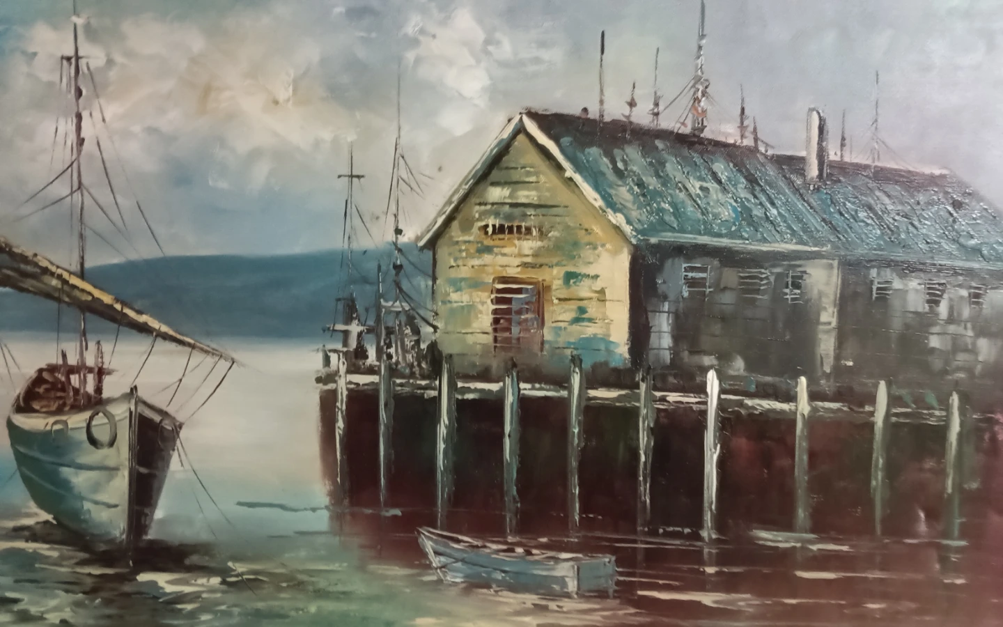 MCM Seascape Oil Painting Signed Sanul - photo 3