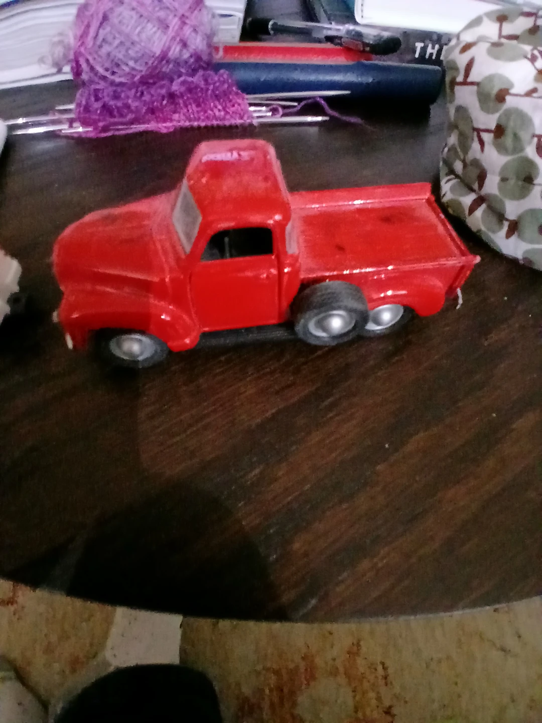 Vintage red toy truck
