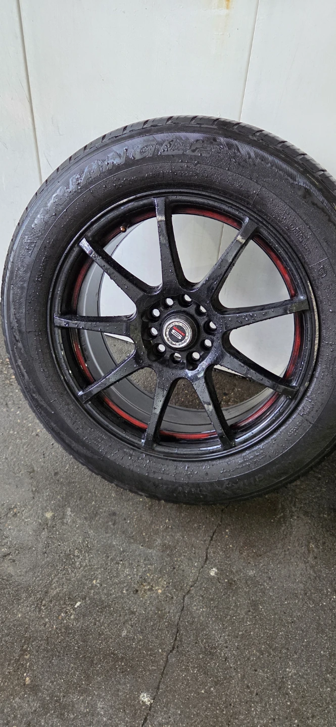 18" Spec-1 Gloss Black Wheels + 235/60R18 All-Season Tires - photo 3