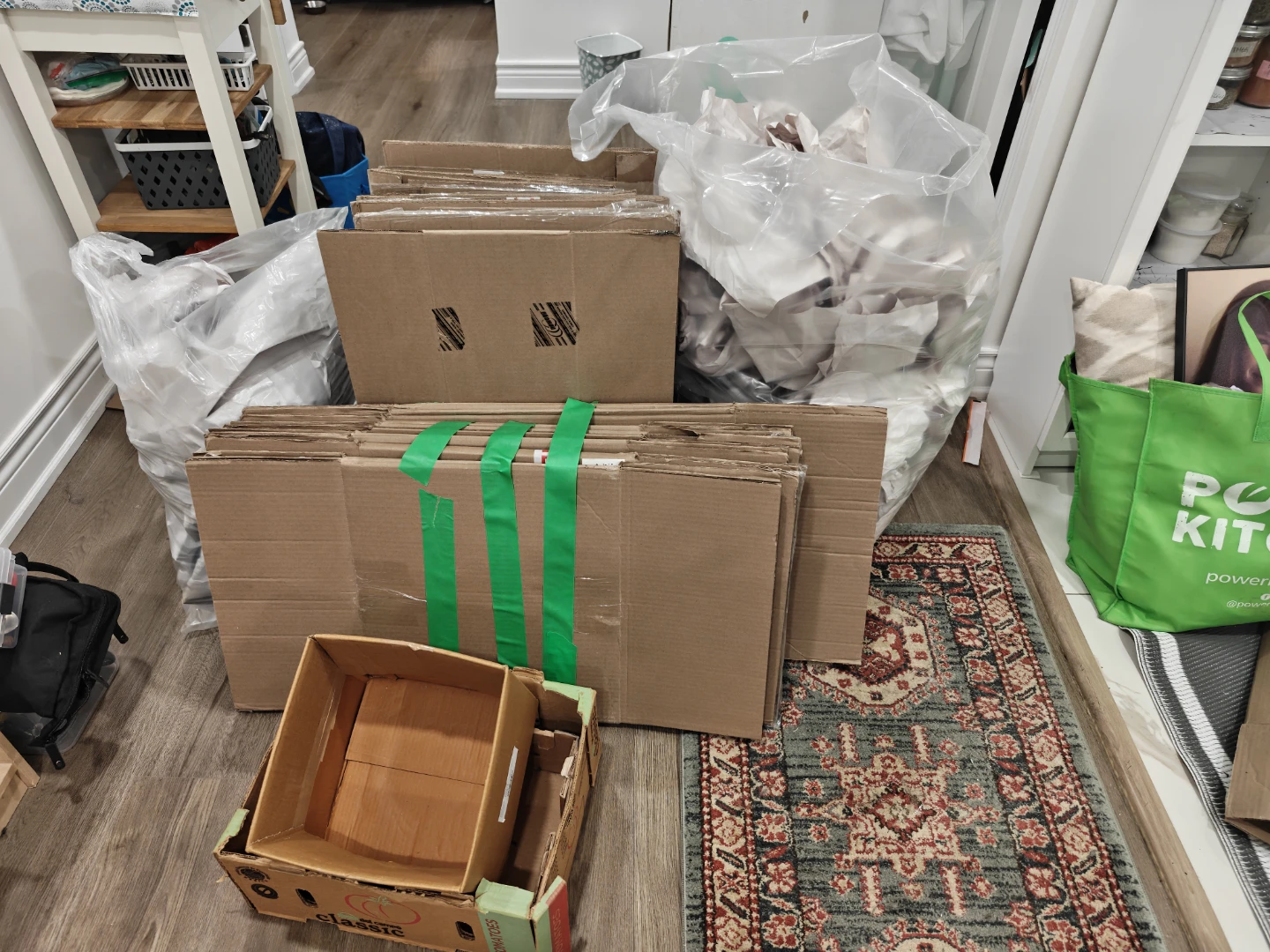 Packing boxes and packing paper
