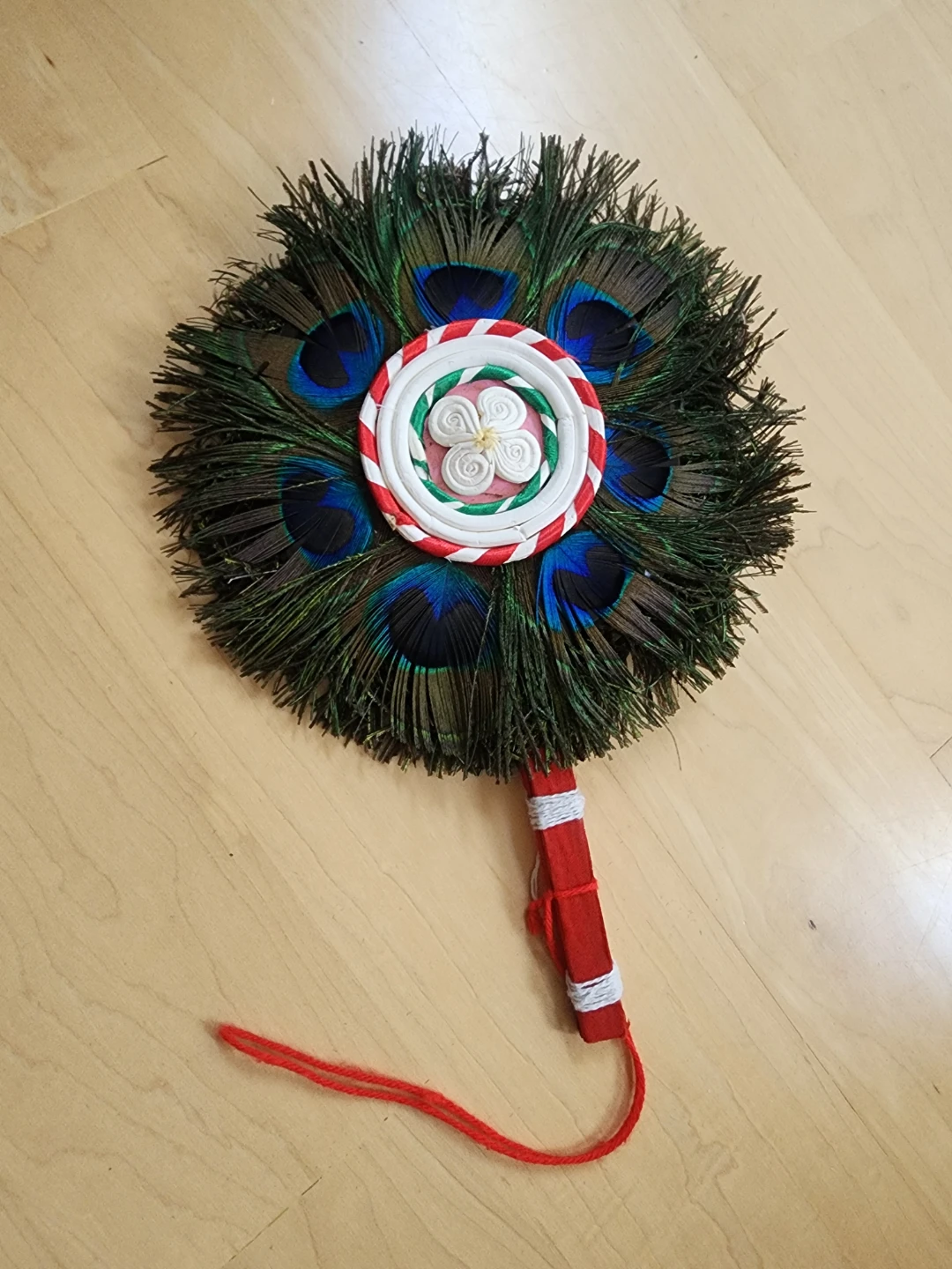 Indian Peacock Feather Hand Fan