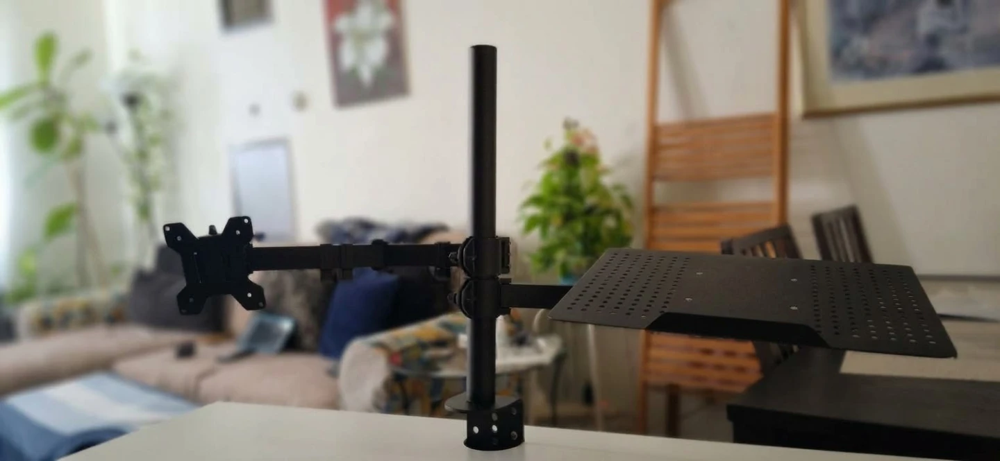 Dual Monitor and Laptop Desk Mount Stand