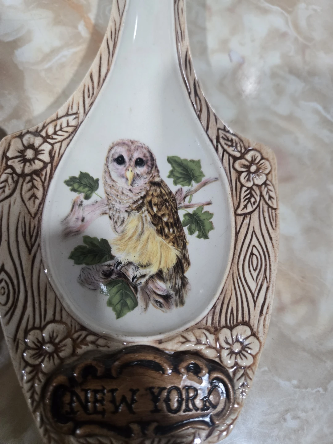 2 Vintage Treasure Craft New York Owl Spoon Rests - photo 3