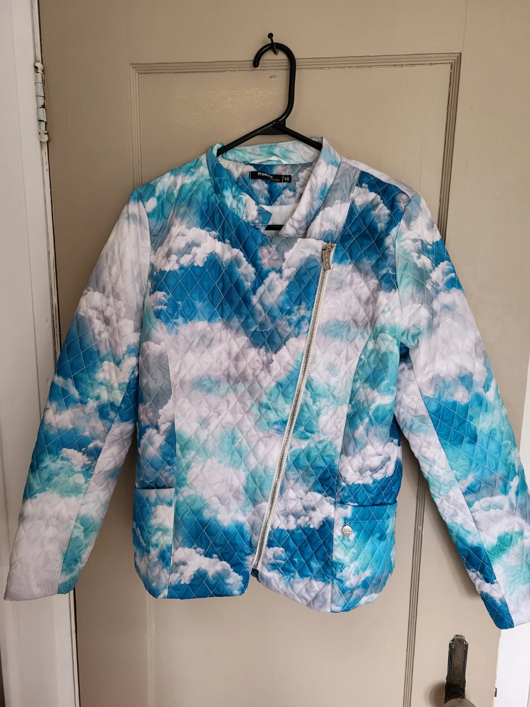Remix Cloud Print Quilted Jacket