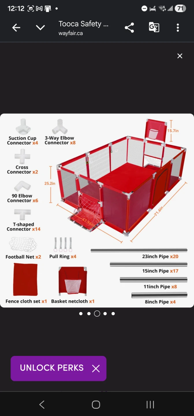 Baby Safety Playpen Red