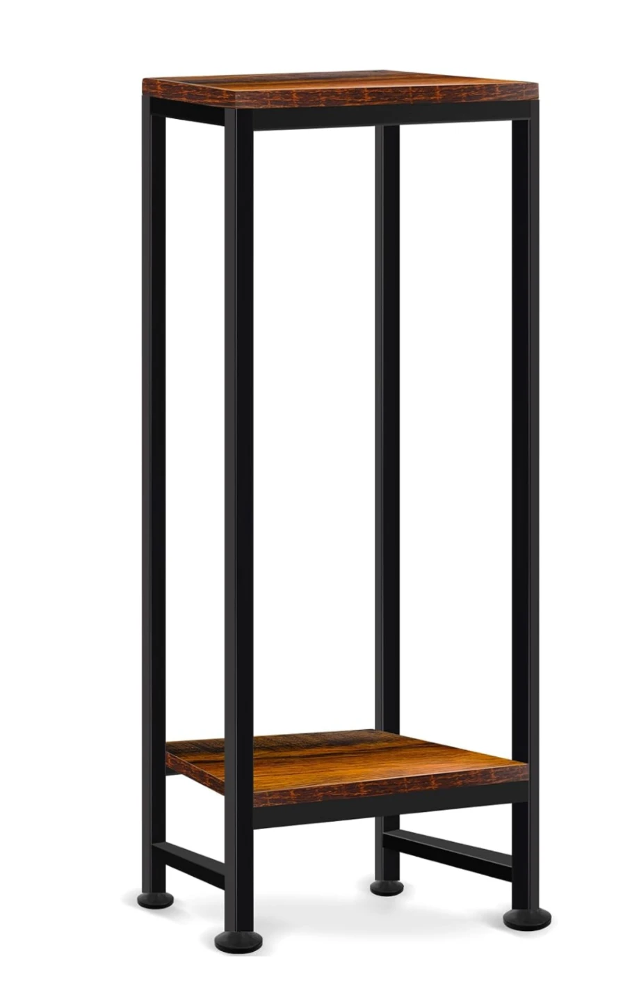 Rustic Metal and Wood Plant Stand - photo 2