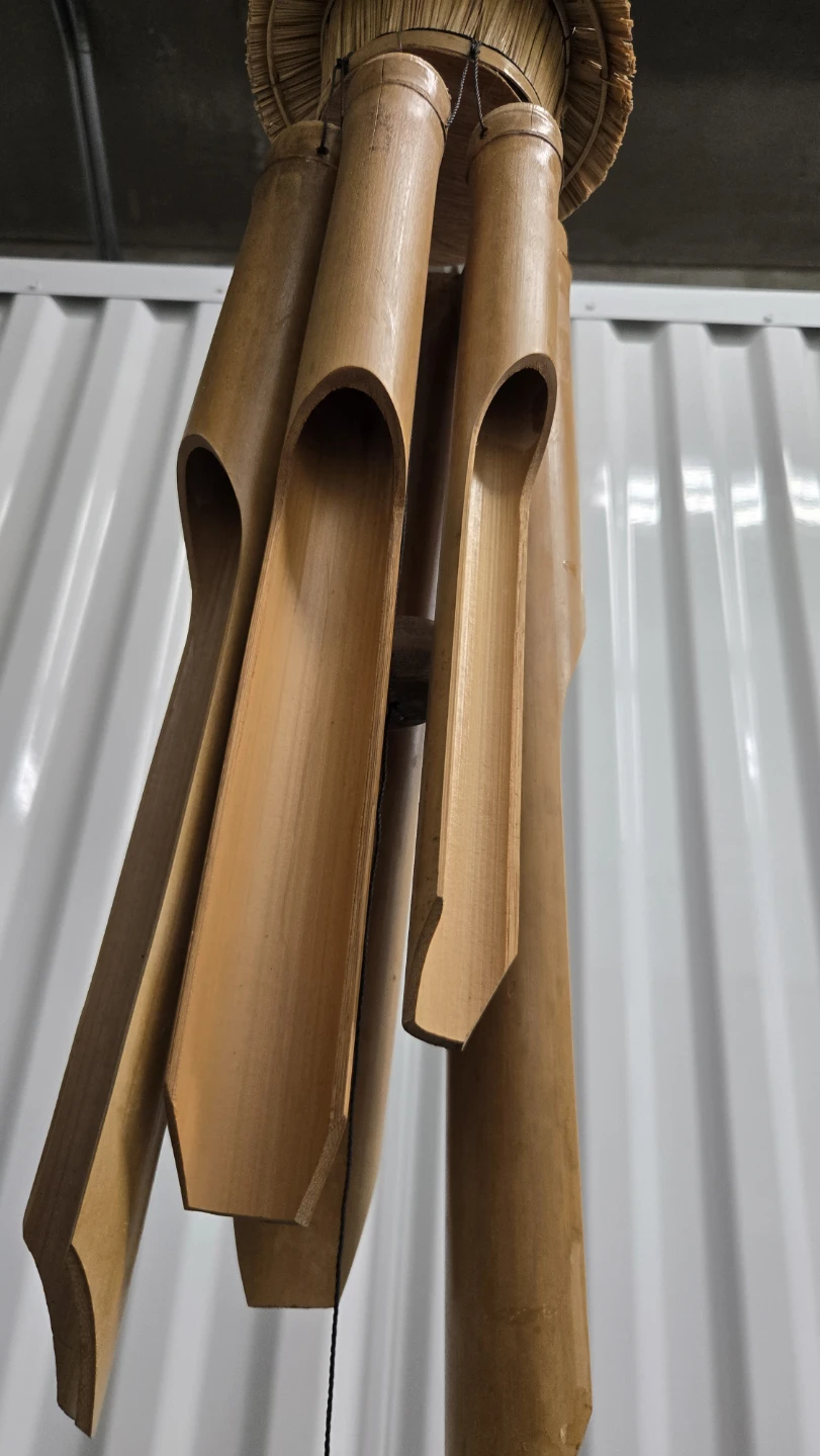 Bamboo Pagoda Hanging Wind Chime, Brown Asian Style - photo 4