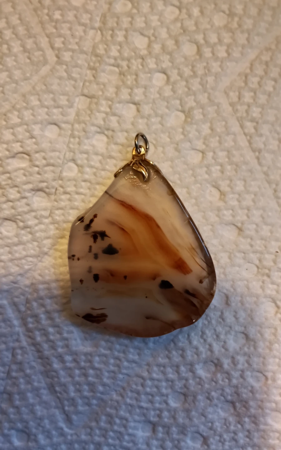 Vintage 2.5” Montana Agate Statement Pendant - photo 2