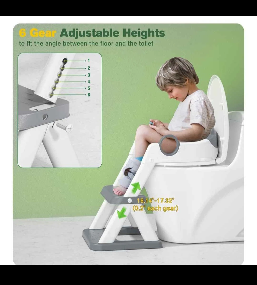 Toddler Potty Training Seat with Step Stool Ladder – - photo 4