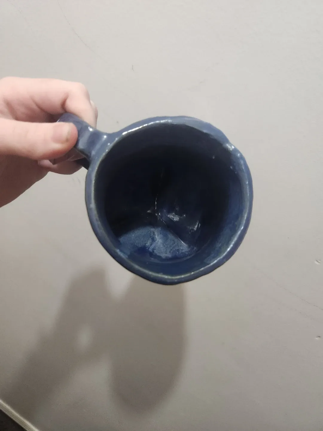 Handmade Blue Ceramic Mug - photo 3