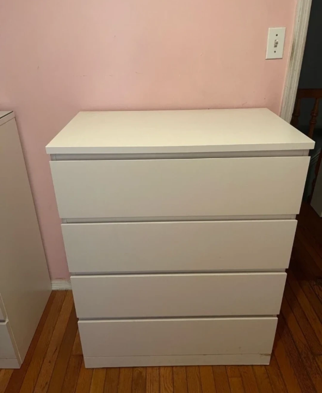 Free Set of 2 IKEA Malm 4-Drawer White Dressers - photo 2