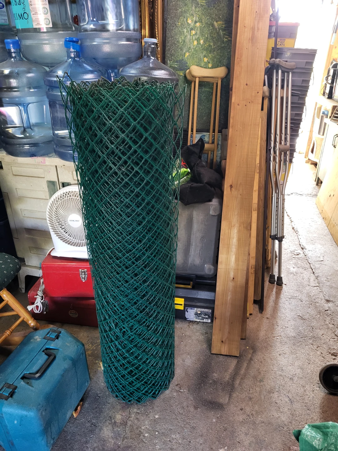 Green PVC Coated Chain Link Garden Fencing 40 feet