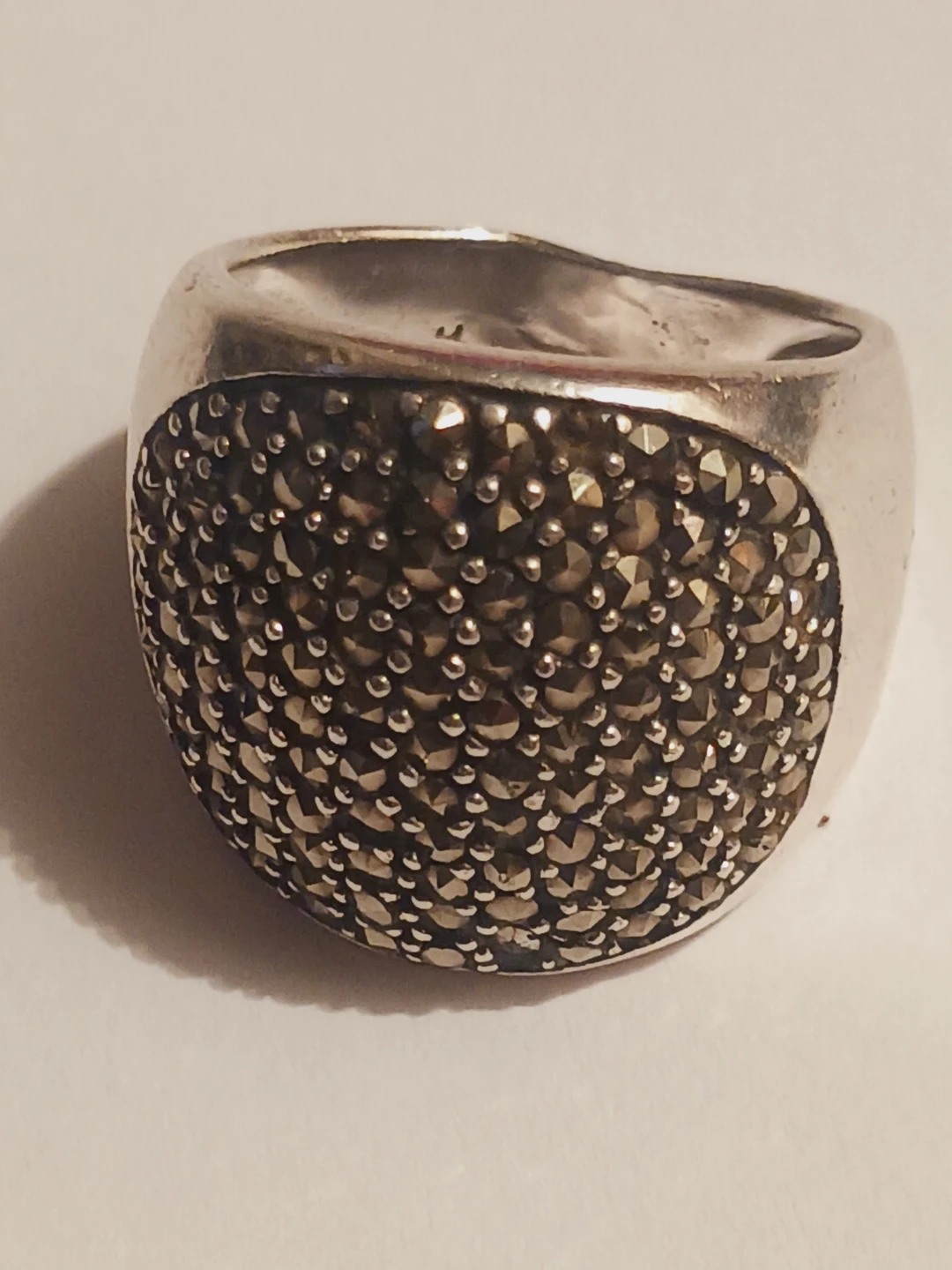 Stunning Sterling Silver 925  Marcasite Ring. 8. - photo 5