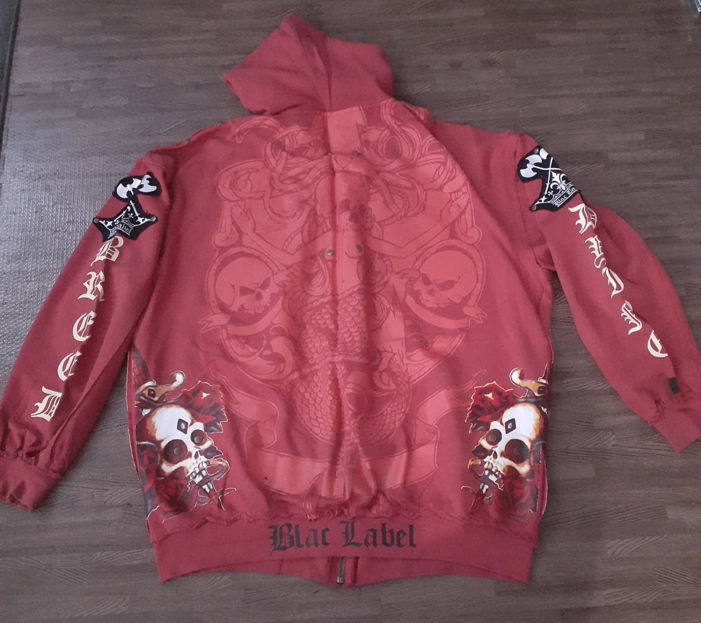 Blac Label Red Zip-Up Hoodie VINTAGE Y2K - photo 2