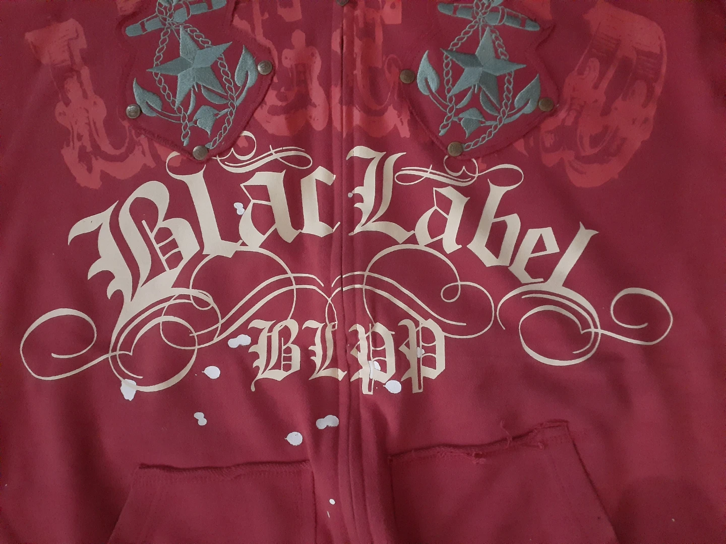 Blac Label Red Zip-Up Hoodie VINTAGE Y2K - photo 3