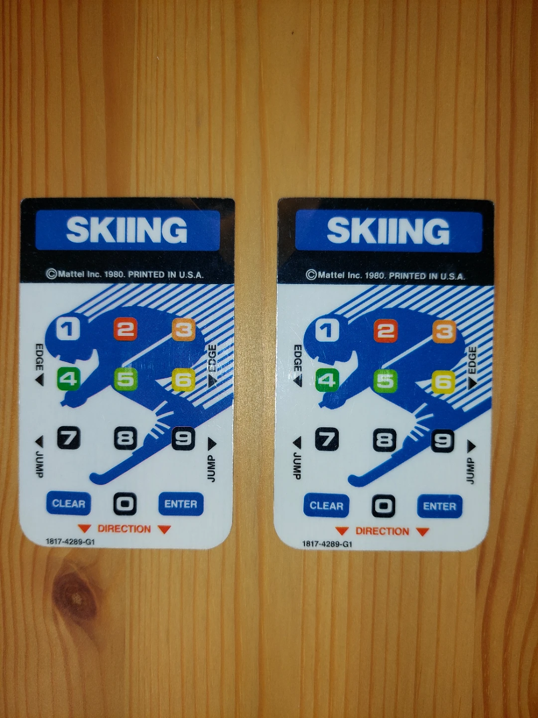 Intellivision Skiing game box and 2 controller overlays - photo 5