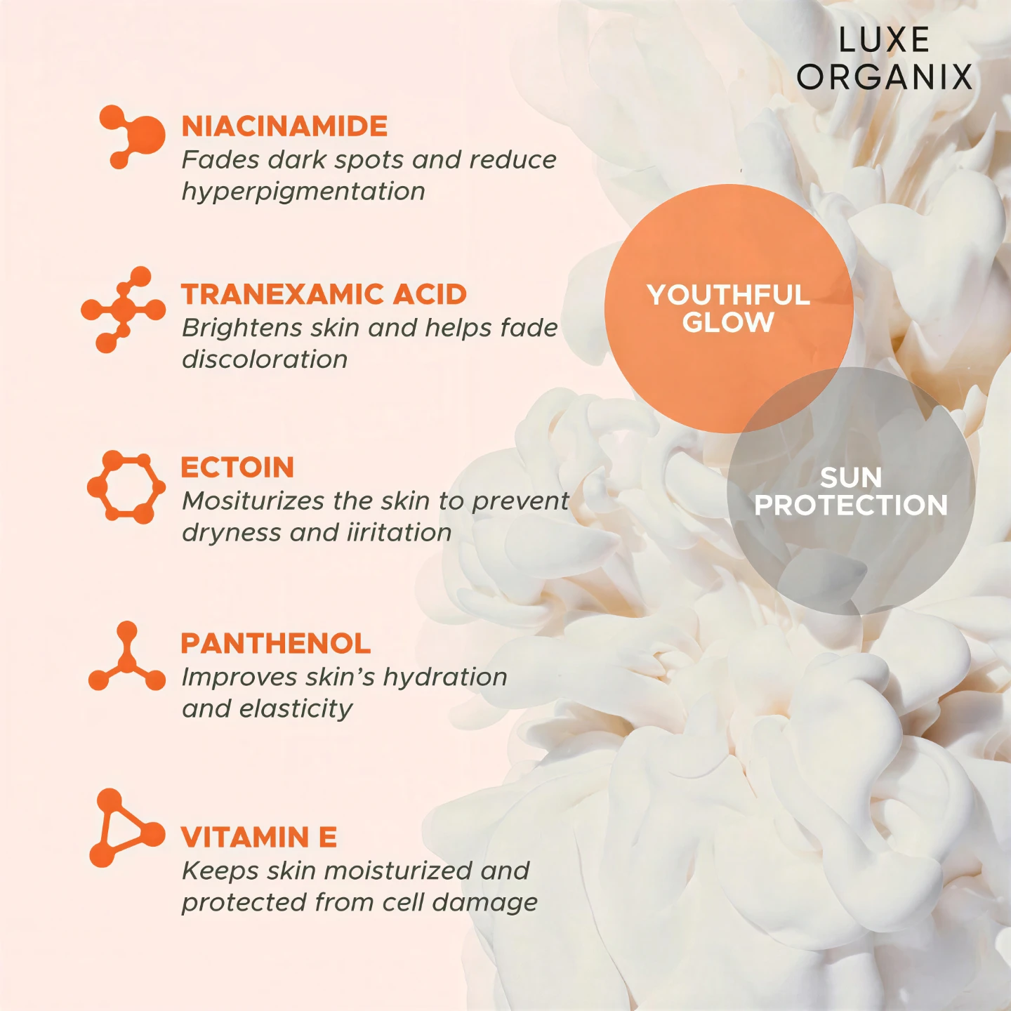 LUXE ORGANIX Niacinamide + Tranexamic Acid Youthful Glow - photo 4
